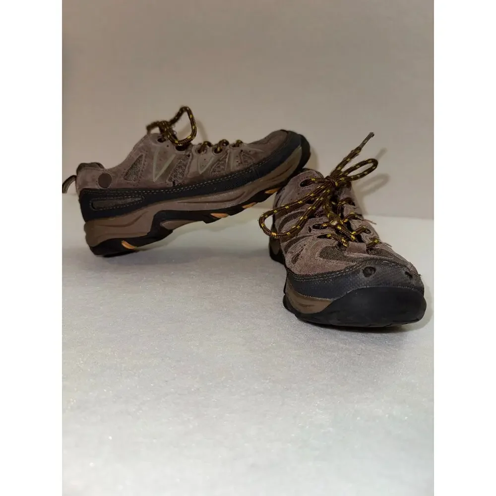 Northside Kids Cheyenne Jr. Low Hiking Shoe Taupe Brown Mango Green Size 2